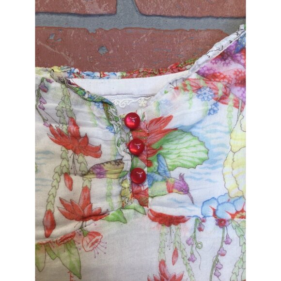 Anthropologie Deletta Womens Floral Maxi Dress Size 14 Ruffle Babydoll Fairycore - Picture 2 of 9